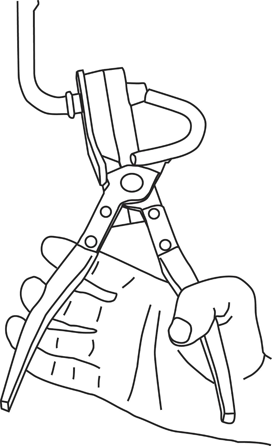 Listing drawing of Lisle 38350 separating a rubber exhaust support and bracket.