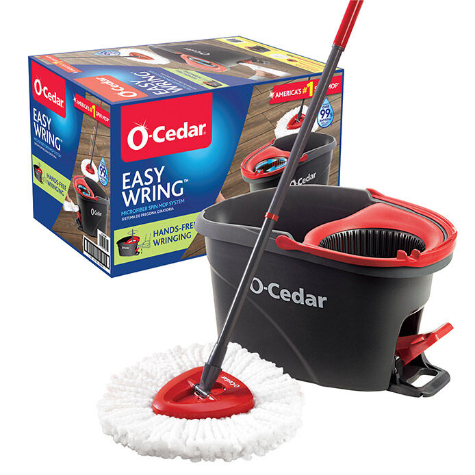 O-Cedar EasyWring Spin Mop & Bucket System: Foot-Pedal Wringing