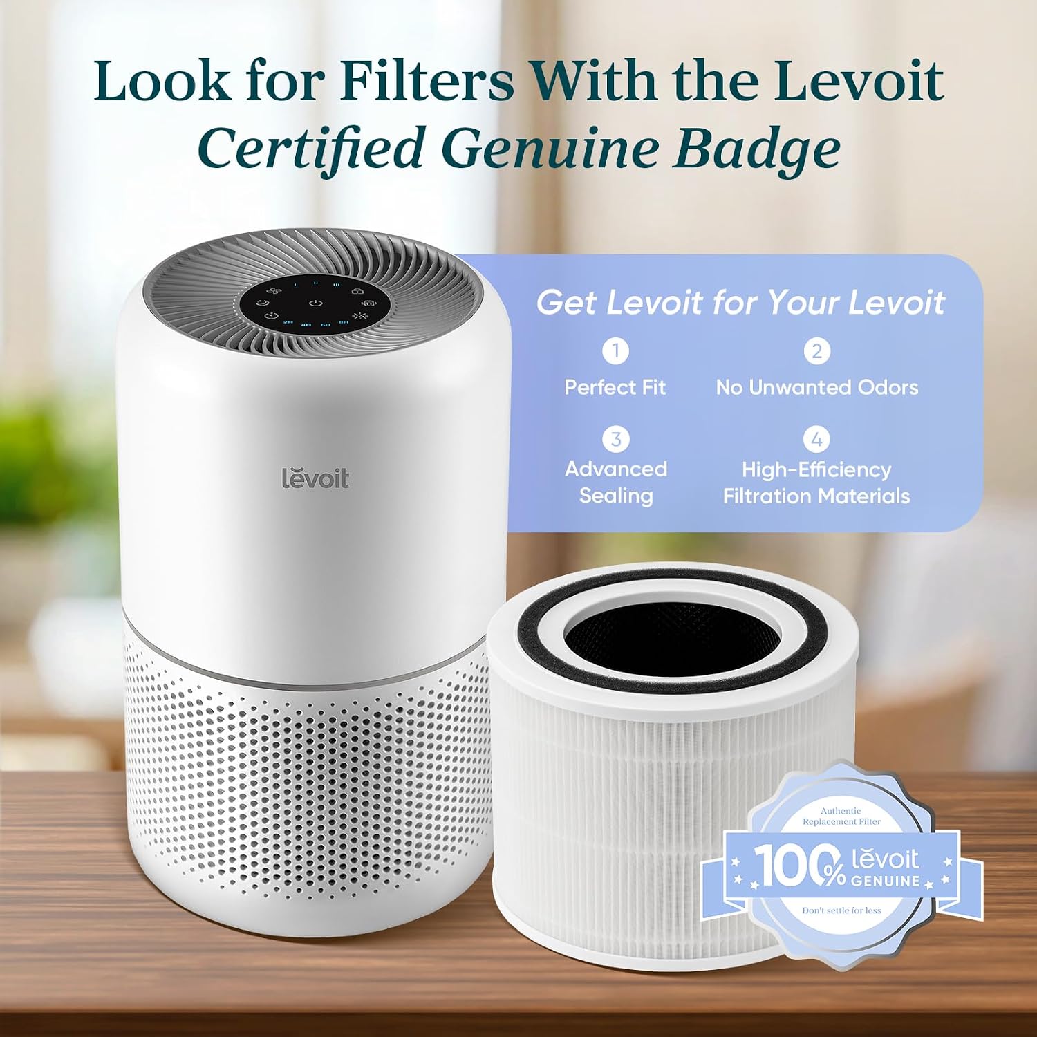 Levoit Core 300-P Air Purifier: Quiet Sleep Mode for Bedrooms