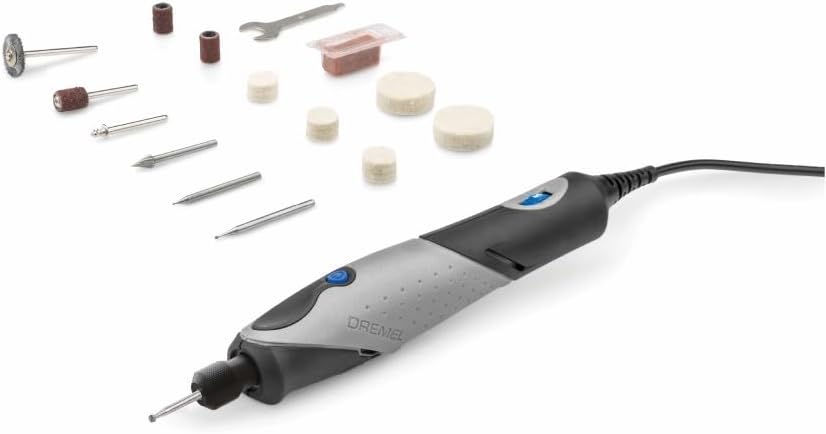 Dremel Stylo+ 2050-15 corded rotary tool kit with its included accessories