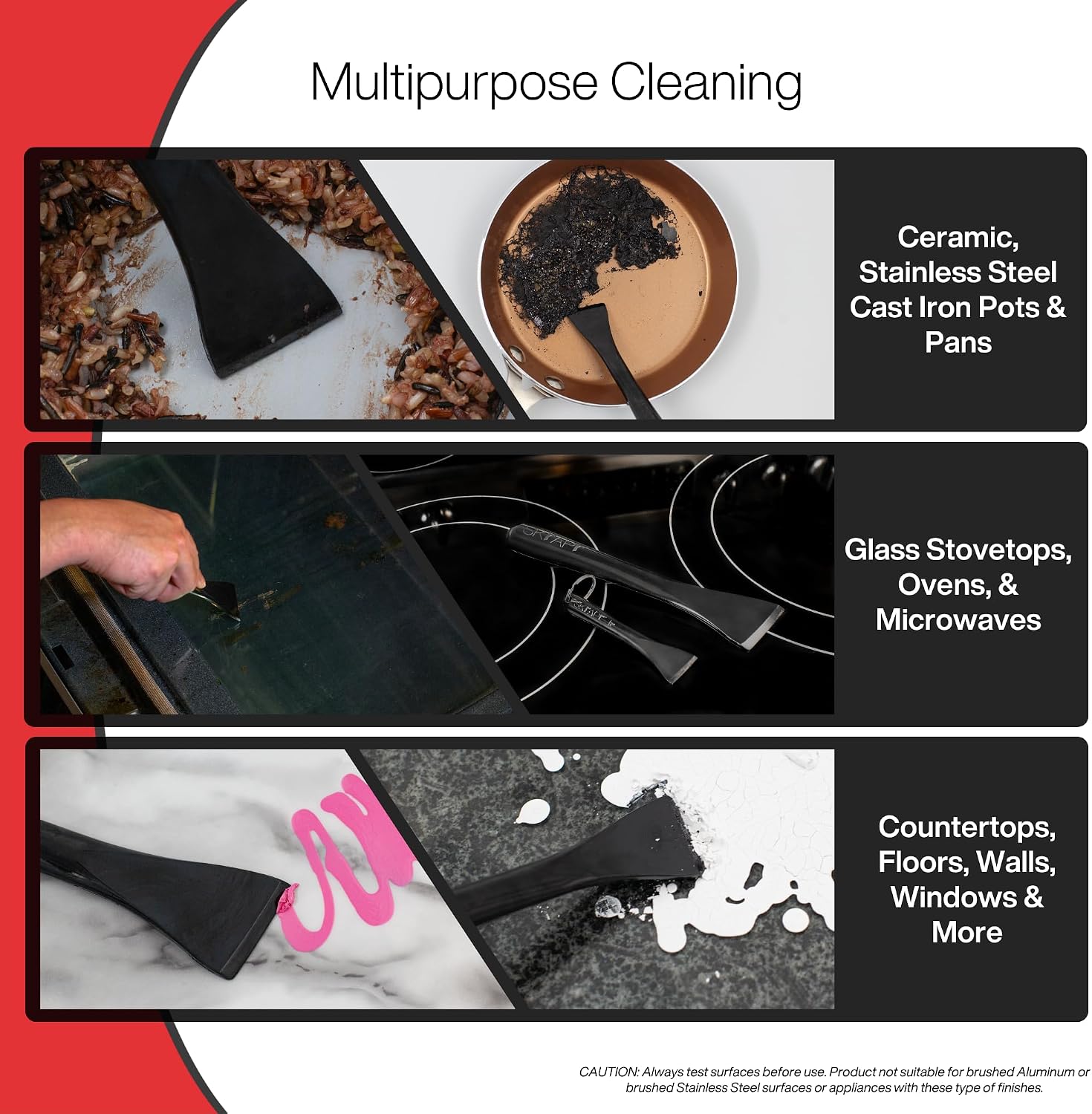 Supplier collage showing the SKrAPr on deposits with a brushed-metal warning