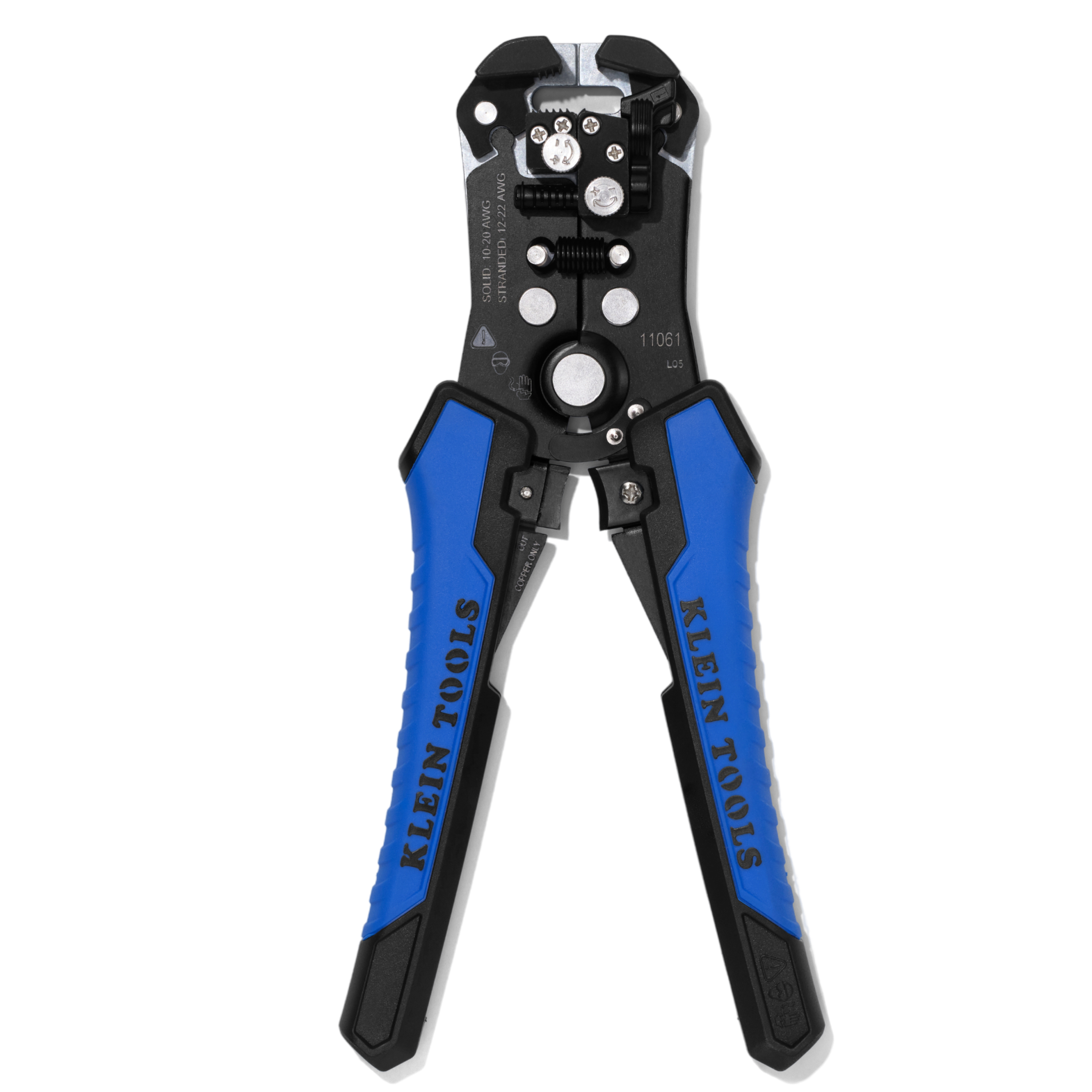 Klein Tools 11061 Wire Stripper/Cutter: One Squeeze, Adjustable Strip Length