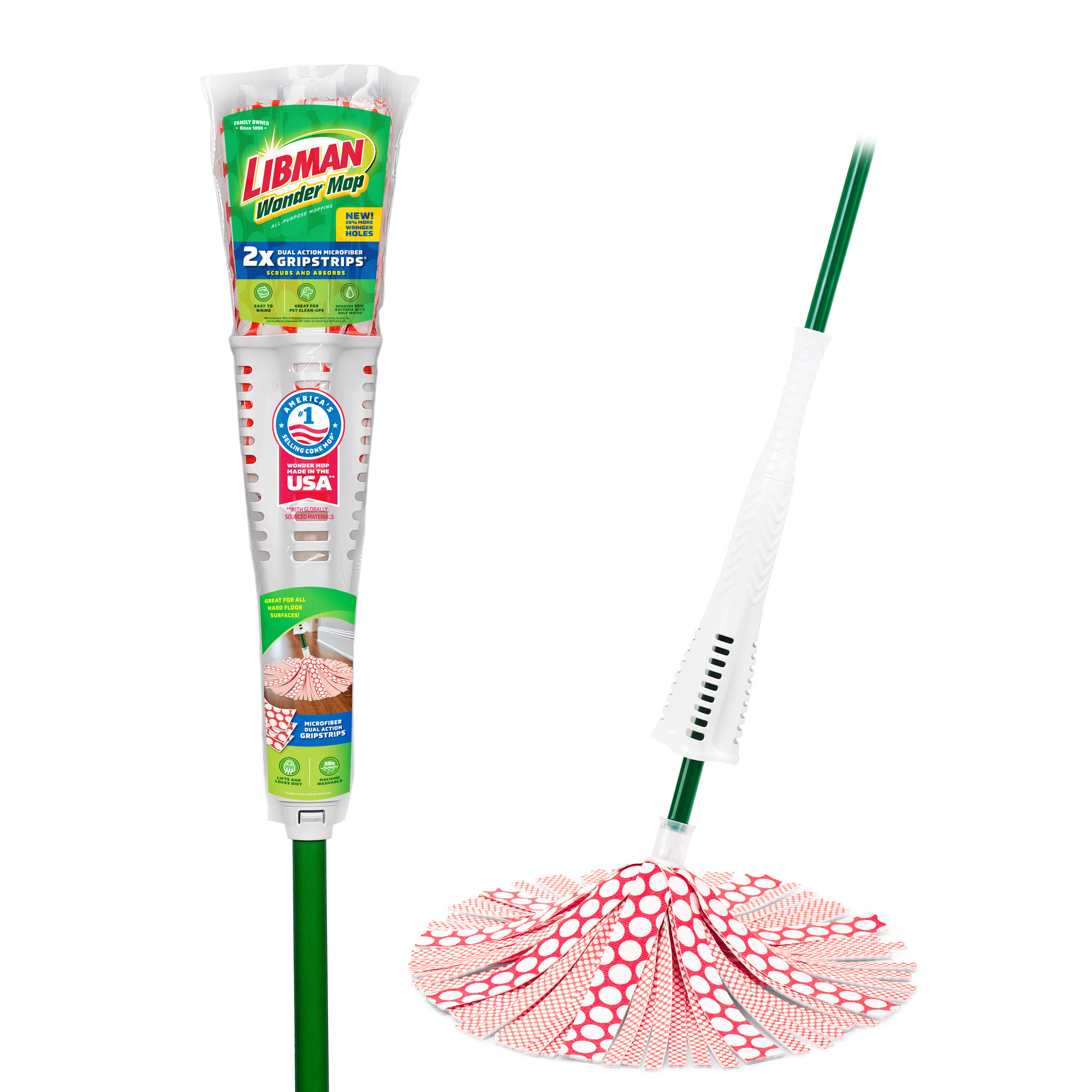 Libman Wonder Mop 2000 Wet Mop Wringes Without a Special Bucket