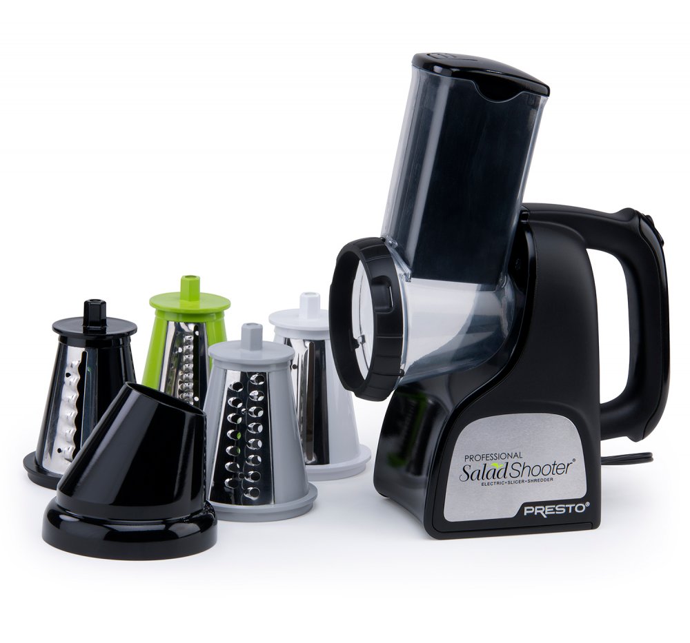 Presto 02970 Professional SaladShooter:四只加工锥,食材直接落入餐具