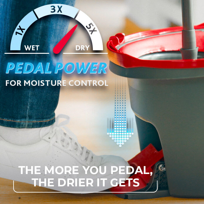 O-Cedar EasyWring foot pedal and hands-free spin wringer