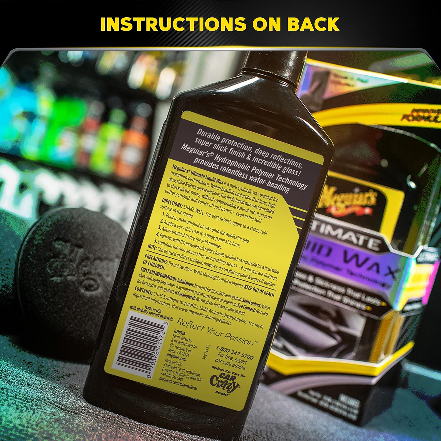 G210516 bottle back label with thin-coat application and five-to-ten-minute drying instructions