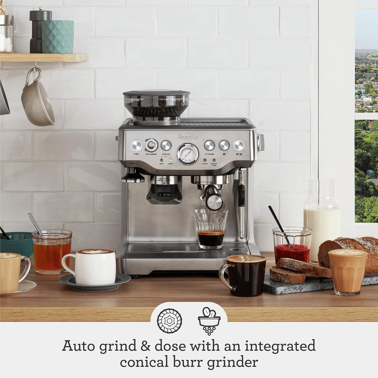 Supplier image of Barista Express at a breakfast coffee station