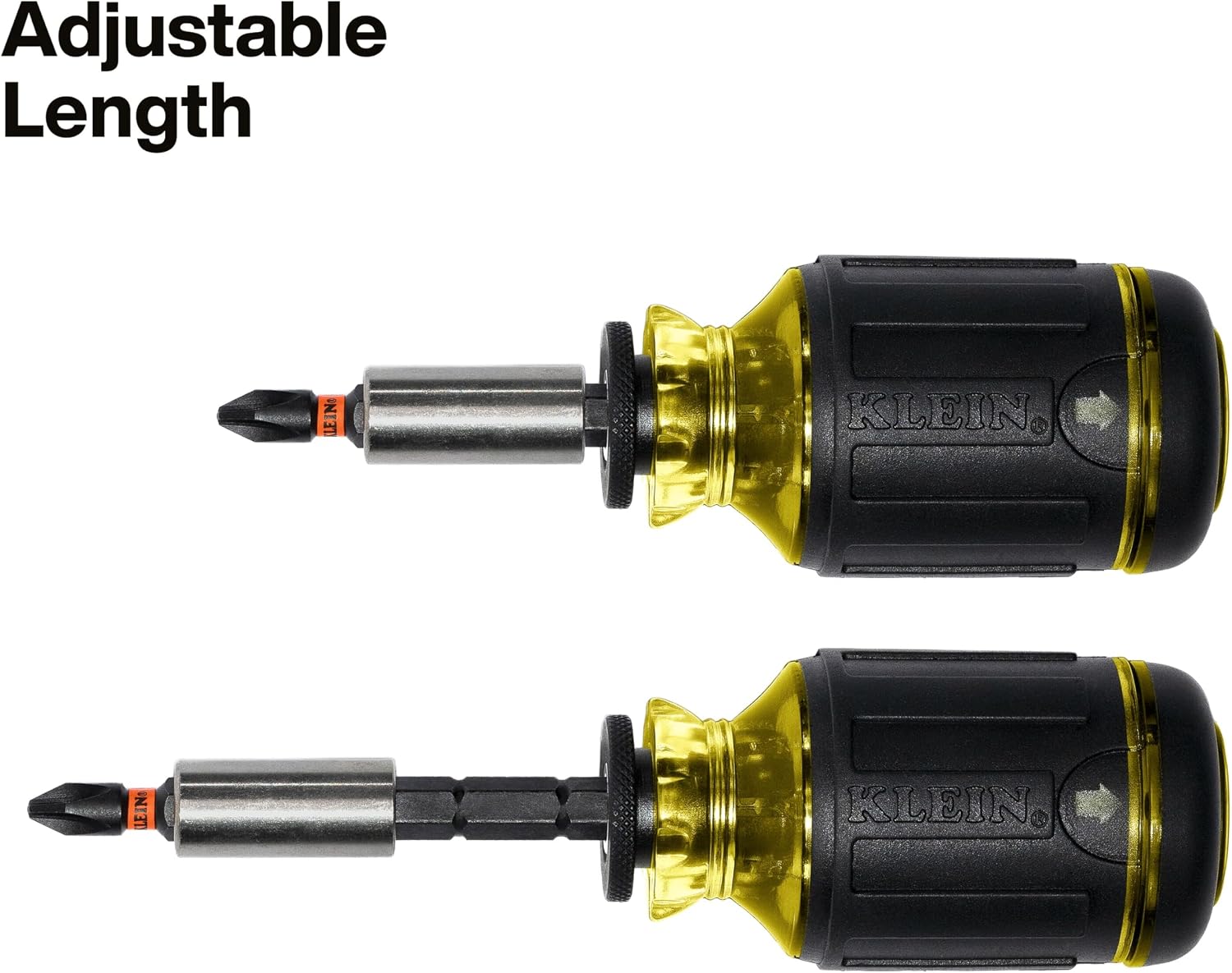 准确同款 Klein Tools 32308 分别以杆身收回与伸出状态展示
