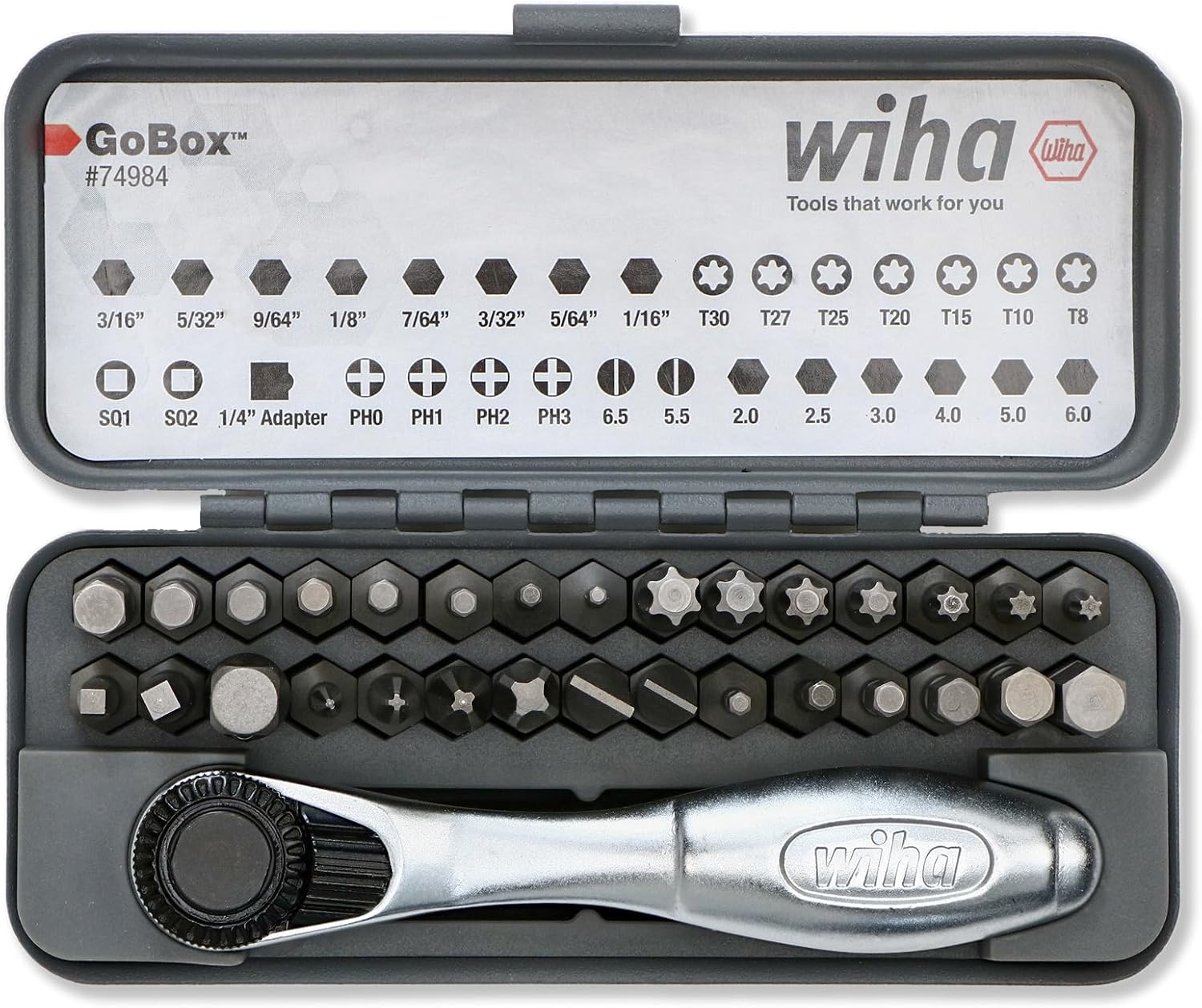 Wiha 74984 GoBox：选迷你棘轮前，先核对批头