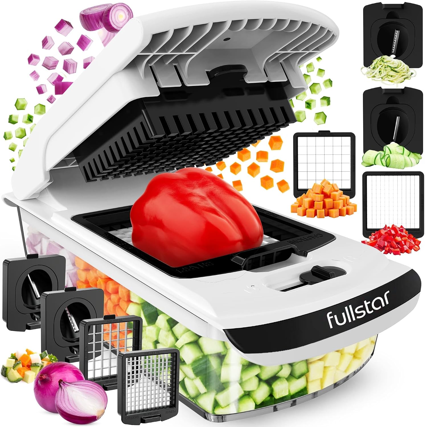 Fullstar Pro Original 对比 KitchenAid KFC3516：按菜肴需要选切法