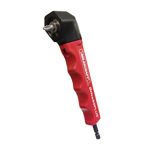 Milescraft 1303 Drive90PLUS right-angle drill attachment with 1/4-inch magnetic hex socket