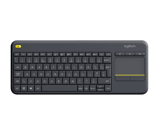 Logitech K400 Plus 无线触控键盘:内置触控板与约 10 米无线范围