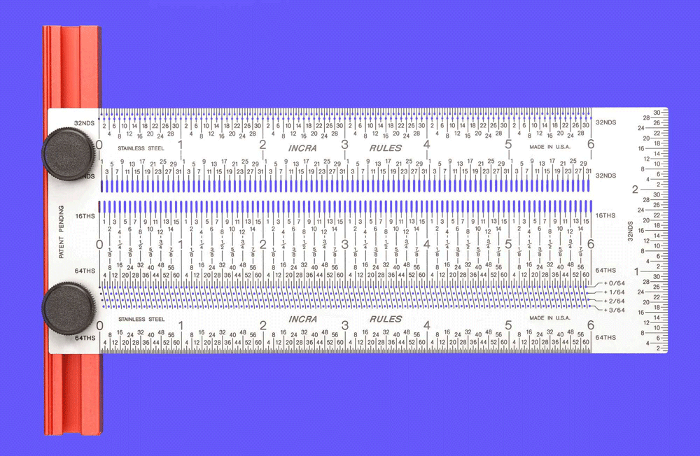 INCRA T-RULE06 Precision T-Rule: Guide Fine Fractional Marks From One Edge