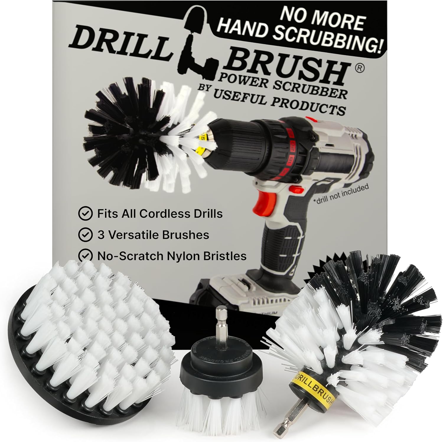 Drillbrush Soft White 42O Turns a Cordless Drill Into a Three-Brush Detailing Kit