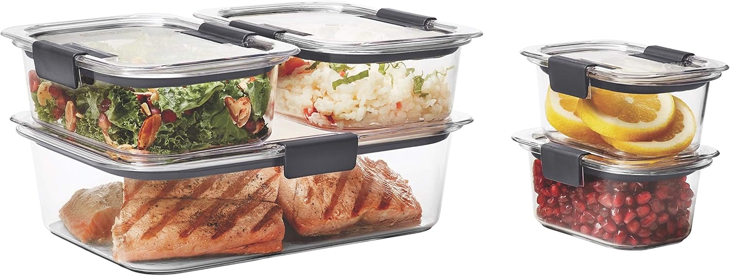 Rubbermaid Brilliance 透明 10 件套保鲜盒的第二张准确同款图库图