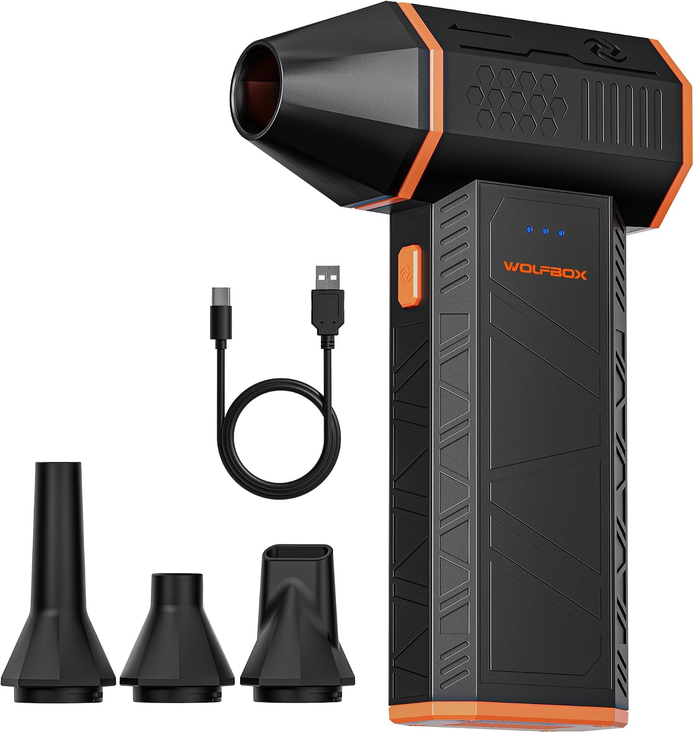 WOLFBOX MF50 电动吹尘器：充电后重复吹扫灰尘