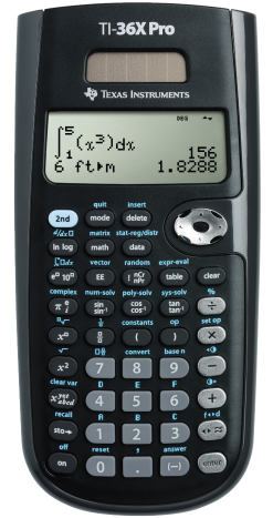 Texas Instruments TI-36X Pro 科学计算器完整正面图