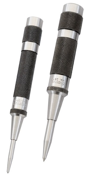Starrett 18A 自动中心冲：单手压出钻孔定位点，冲击力可调
