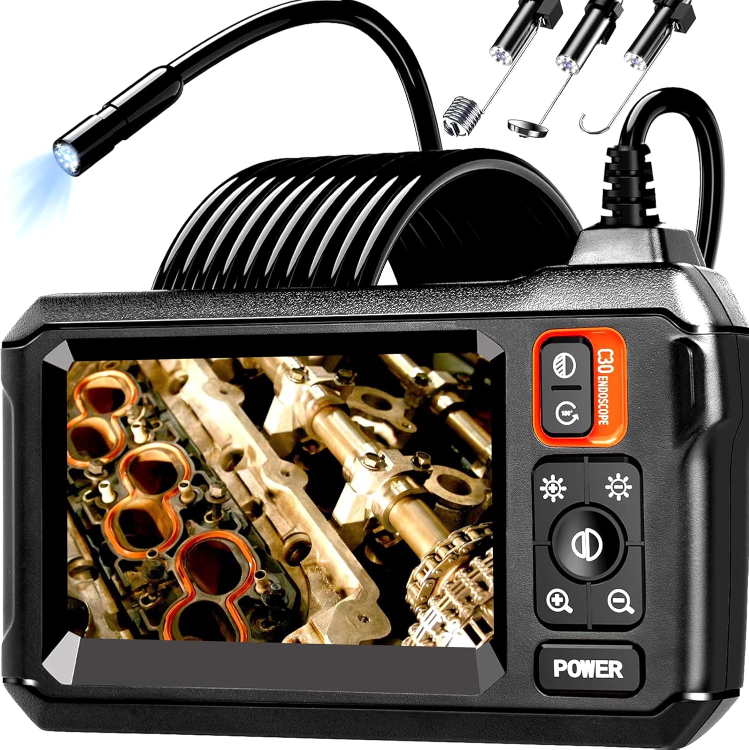 Daxiongmao C30 16.5ft Endoscope: Screen-Based Live View
