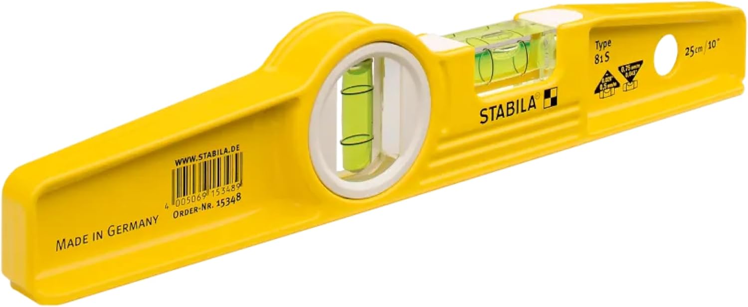 STABILA Type 81 S 25010: A 10-Inch Die-Cast Level for Tight Layout Work