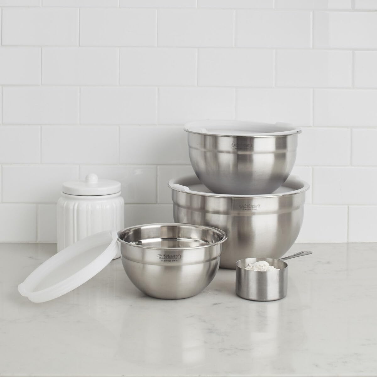 Cuisinart CTG-00-SMB 带盖搅拌碗:备料暂存,空碗嵌套收起