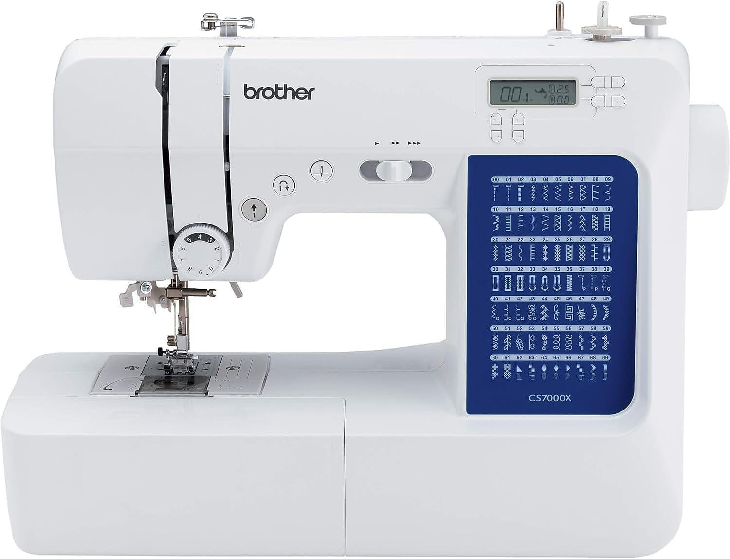 Brother CS7000X LCD and built-in stitch chart