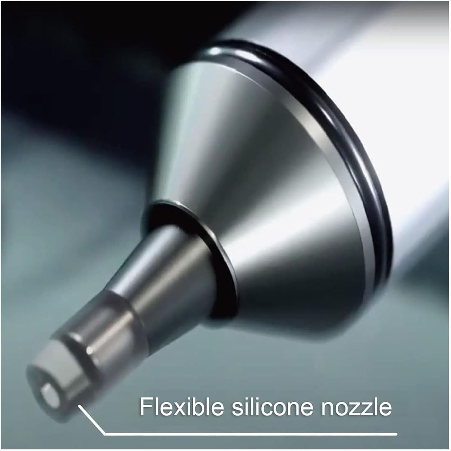 Close-up of the silicone nozzle at the front of the ENGINEER SS-03 solder sucker