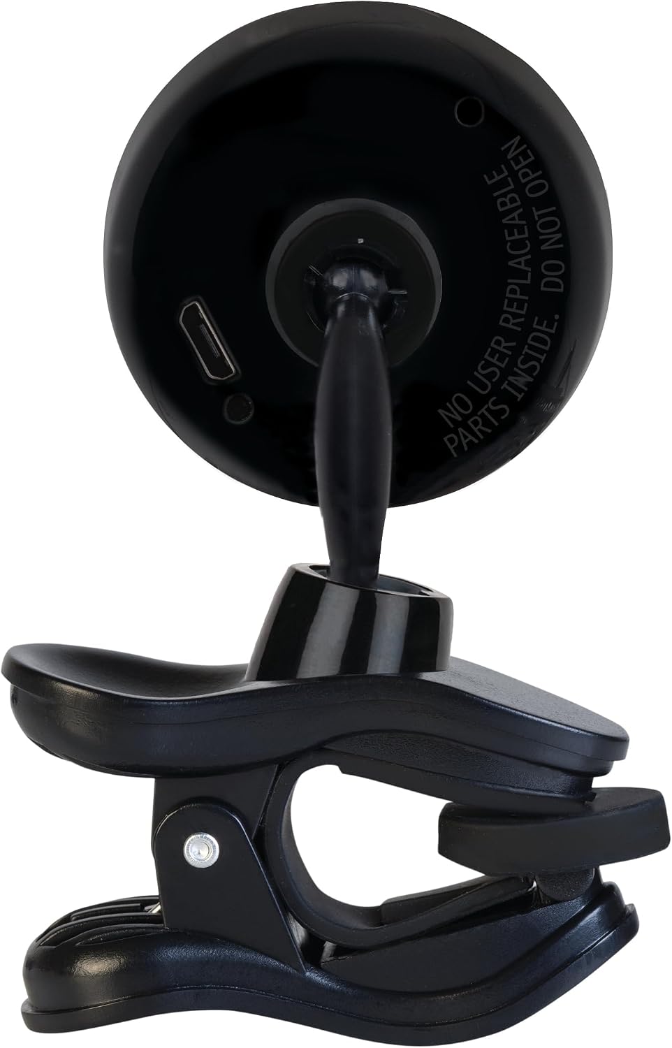 Back of black rechargeable SN5X with USB charging socket and no-user-replaceable-parts marking