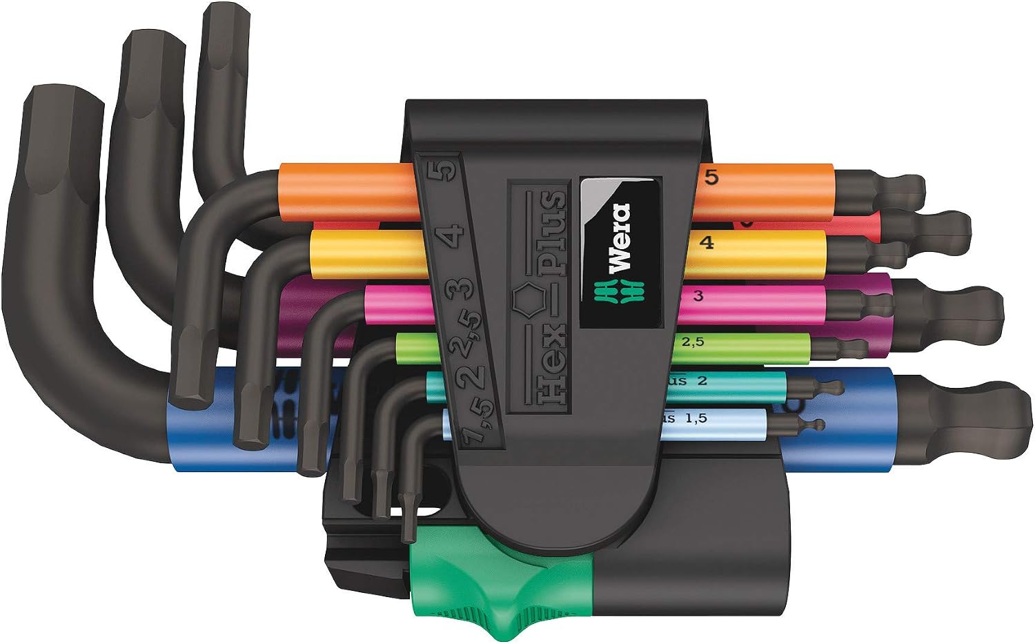 Wera 950/9 Hex-Plus Multicolour 2 内六角套装：颜色醒目，尺寸更重要