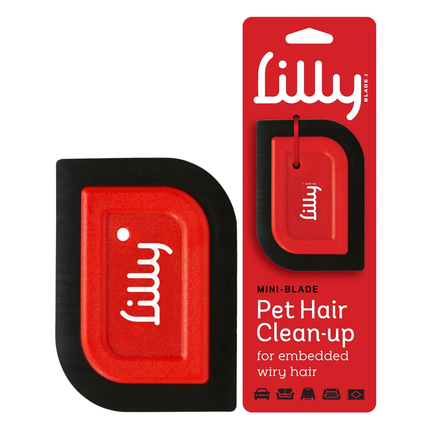 Lilly Brush Mini Pet Hair Detailer / model 101-211340 / Classic Red / B0764MC2ZH