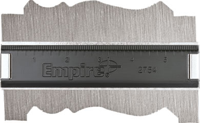 Empire 2754 轮廓规的不锈钢探针被压成弧形轮廓