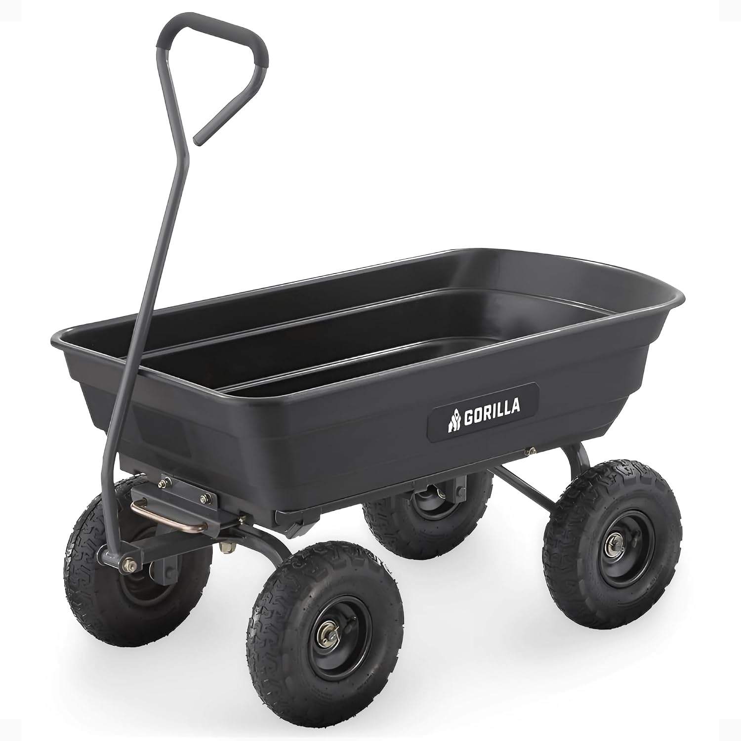 Gorilla GOR4PS Garden Dump Cart for Mulch Runs